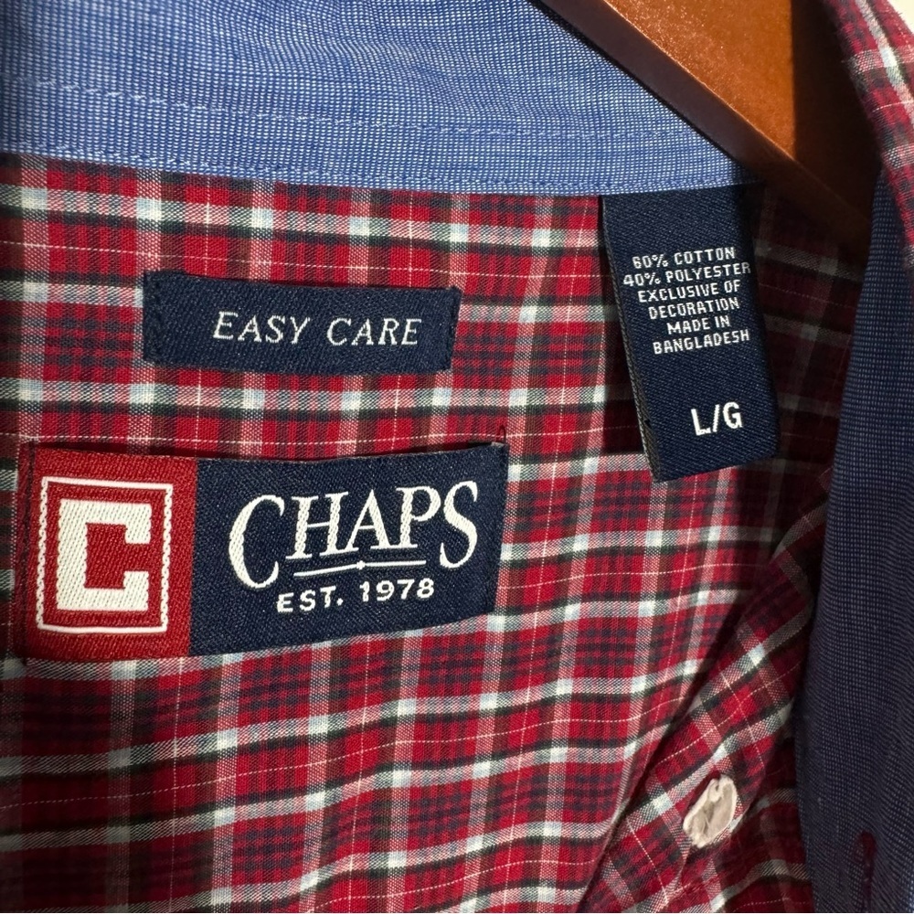 Chaps Easy Care Long Sleeve Button Down Shirt Siz… - image 4